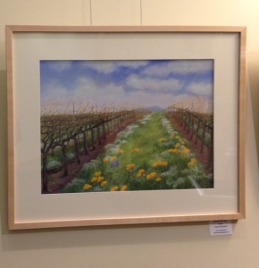 "Between the Vines", pastel, 18x24